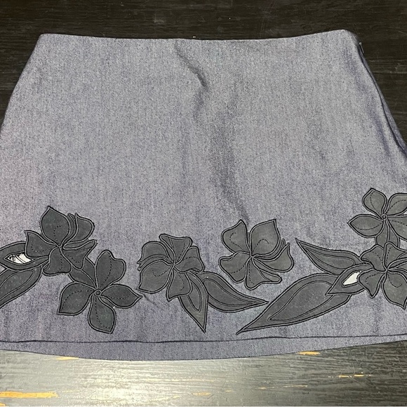 Express Dresses & Skirts - Express Charcoal Floral Mini Skirt